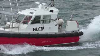 Pilot Boat La Méloine MMSI 227594740 Videoed From MV Armorique Roscoff France [upl. by Filia]