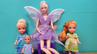 Snowflake amp tooth fairy  Elsa amp Anna toddlers  Barbie dolls [upl. by Abby]