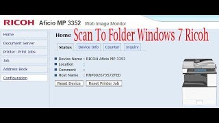 Scan To Folder Windows 7 Ricoh Copier [upl. by Nosreh]