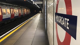 Moorgate Tube Observations S7 amp S8 Stock Trains [upl. by Imis]