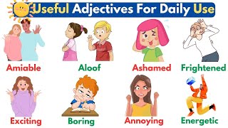 Adjectives Important Adjectives in English Vocabulary English GrammarAdjective Words adjective [upl. by Annavahs]