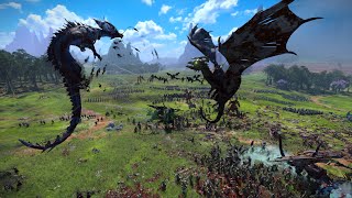 Grand Cathay vs Dark Elves  4K Quality  Total War Warhammer 3 [upl. by Willy925]