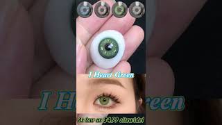 MISLENS🌟Brighten up your day with I HEART GREEN mislens lenses greenenergy greencontacts fyp [upl. by Laflam]