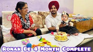 Ronak 4th Month Birthday Celebrate  Lucky Unlucky Vlogs  luckyunluckyvlogs ludhianavlogs [upl. by Mckale]