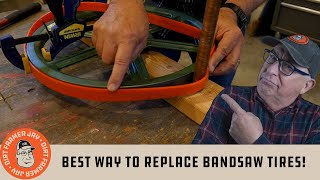 Best Way to Replace Bandsaw Tires [upl. by Rekcut]