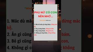 Phụ nữ nên nhớ phunu kheoannoi kynangsong vochong giadinh caunoihay fyp [upl. by Suoinuj]