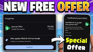 Claim Your FREE ₹850 Google Play Games Special New Offer for Mobile Games [upl. by Lucho]