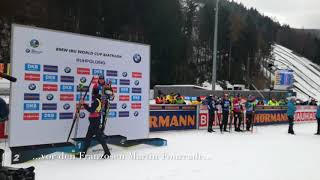 BiathlonWeltcup 2018 in Ruhpolding Massenstart der Männer [upl. by Dnomsad940]