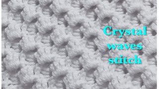 Crystal Waves Crochet Stitch SLOW VERSION for fast and easy crochet baby blankets89 [upl. by Ferdinanda]