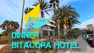 Dinner in Bitacora Hotel Spring Hotel Tenerife Spain travel vlog [upl. by Ebeohp]