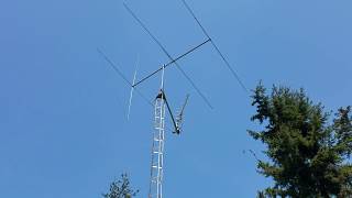 New CB Radio Beam Antenna 5 Element Long John replaces old MACO Comet [upl. by Seafowl]