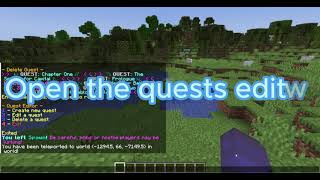 how to create a quest  Quests  Minecraft 1201 [upl. by Jain]