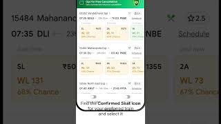 Find Confirmed Train Ticket Options for Waitlisted Tickets [upl. by Sirraf22]