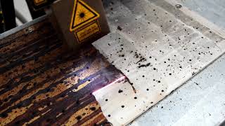 Laser cleaning  reflow Owens plates [upl. by Nosreg]