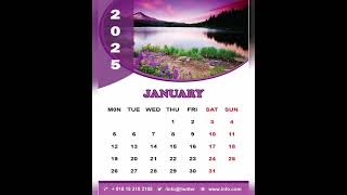 Calendar Design 2024  Calendar Design Ideas calendar [upl. by Aisatsanna915]