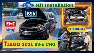 Tata Tiago 2021 Model BS6 CNG Kit fitting cngdoctor tiago taigo2021 cng automobile bs6 [upl. by Deste654]