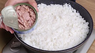 ¿Tienes arroz y atún enlatado en casa Haz esta receta súper fácil [upl. by Nnaycart]