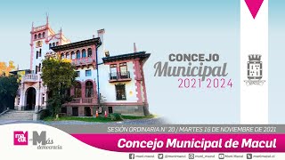 Concejo Municipal de Macul N° 20  16112021 [upl. by Mallory497]