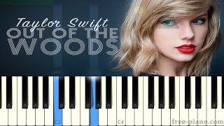 Taylor Swift  Out Of The Woods Acoustic Version  Piano Tutorial [upl. by Elidad]