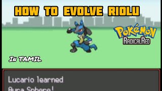 How to get riolu and how to evolve Riolu into Lucario in Pokemon Radical Red in Tamil [upl. by Notnef]