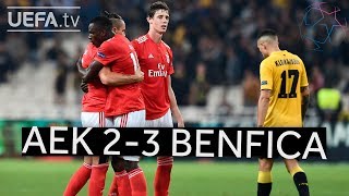 AEK 23 BENFICA UCL HIGHLIGHTS [upl. by Martres]