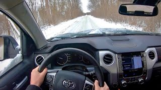 2020 Toyota Tundra TRD Pro CrewMax  Snowy POV Test Drive Binaural Audio [upl. by Bertle]