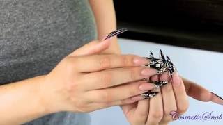 How to Wear Long Stiletto Nails ASMR  CosmeticSnob [upl. by Enyaz]