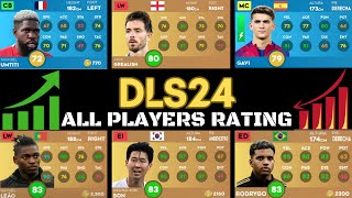 DLS 24 PLAYERS RATING  DLS 24 ALL PLAYERS RATING  DLS 24 [upl. by Stag]