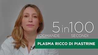 Plasma Ricco di Piastrine in ortopedia  5 domande in 100 secondi [upl. by Scammon]