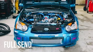 Rebuilding a Subaru WRX STi engine in 12 minutes From stock to built [upl. by Atilol]