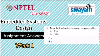 Embedded Systems Design NPTEL 2024 Week 1 Assignment Answers [upl. by Torin]