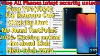 Vivo Y90 V1823 New Security PatternPinFrp Unlock UMT PRO [upl. by Theo]