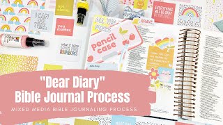 quotDear Diaryquot Bible Journal Process  Illustrated Faith Print amp Pray Shop [upl. by Tarrsus]