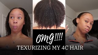 TEXTURIZING MY 4C HAIR  First time at home  Before amp After I LOVE MY RESULTS  BeeSaddity TV [upl. by Cock209]