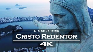 Cristo Redentor  Rio de Janeiro Brazil 🇧🇷  by drone 4K [upl. by Otto]