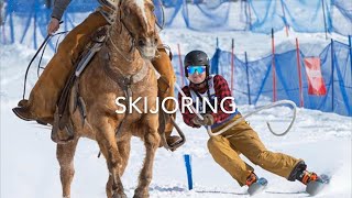 UTAH SKIJORING Epic Horse amp Ski Race [upl. by Mccormick]