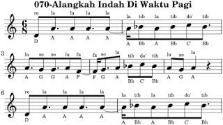 070Alangkah Indah Di Waktu Pagi music sheet [upl. by Ivek266]