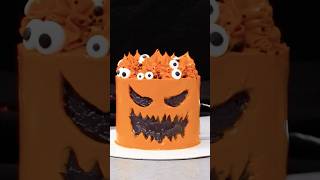 Tarta Terrorífica con Cara de Calabaza shorts pumpkin scarypumpkin [upl. by Perlman]