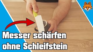 Messer schärfen ohne Schleifstein  einfacher Trick 🔪 [upl. by Akemehc]