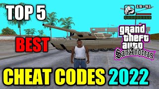 GTA San Andreas  Top 5  Cheat Codes  New 2022   SHAKEEL GTA [upl. by Naehgem]