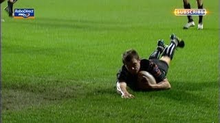 Dan Biggar loops in on the left for try  Ospreys v Dragons 22nd March 2013 [upl. by Eliseo]