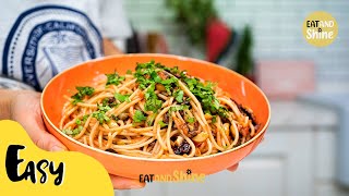 Puttanesca Italian Pasta Recipe  Eat and Shine ☀️ [upl. by Rawden499]