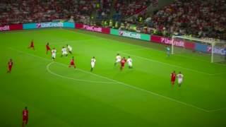 sturridge brilliant goal using outside of the foot v sevilla 10 [upl. by Eladnwahs659]