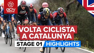 Uphill Sprint To The Line  Volta A Catalunya 2022 Stage 1 Highlights [upl. by Krystyna264]