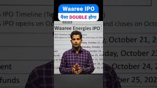 Waaree Energies IPO 100 Listing Gain Possible  Before Applying Do watch Details [upl. by Ahseirej]