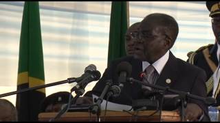 PRESIDENT ROBERT MUGABE PAYS TRIBUTE TO MWL NYERERE [upl. by Eiramit385]