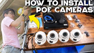 How To Plan Run Wires amp Setup a WIRED PoE Camera System  Reolink 8CH 5MP System Review [upl. by Blus309]