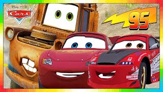 CARS 3 2 1  ESPAÑOL  niños película  1 de 6  El Rayo McQueen amp Tow Mate Mater [upl. by Ellinad]