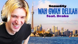 xQc Reacts to Wah Gwan Delilah  Drake AI Cover [upl. by Tirreg]