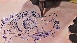 Aprender a tatuar desde 0  Capítulo 3  Sombreados tinta blanca y más [upl. by Nagud777]